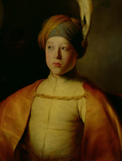 Jan Lievens (1606-1674)作品《戴斗篷和头巾的男孩》，莱顿收藏