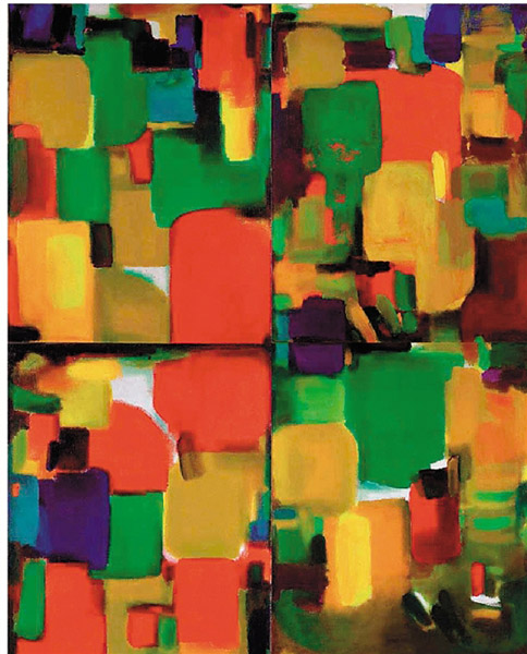 陈守义 正月——灯节 155×120cm×4 油画 