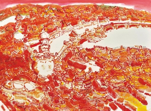 黄永生　洛阳桥　56×76cm