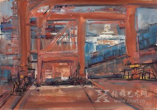 林再福　石湖港 · 辉煌　76×55cm