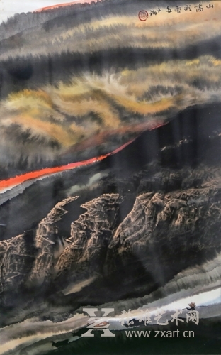 贾又福作品《山高彩云多》120×80cm 贾又福作品《山高彩云多》120×80cm