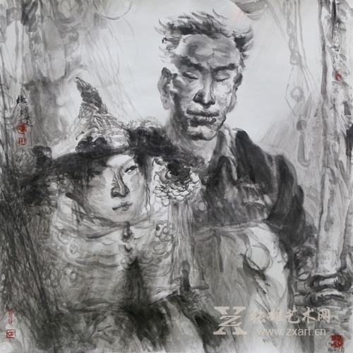 林志强作品《丝路惠风》68×68cm