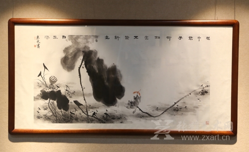 王来文作品《花中君子却相宜》 136×68cm