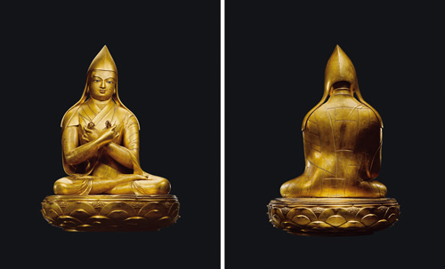 蒙古17世纪铜鎏金哲布尊丹巴像·扎那巴扎尔,成交价7302.5万元