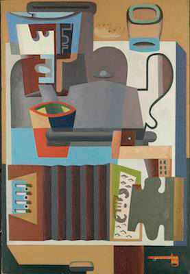 勒?柯布西耶，《手风琴、玻 璃水瓶与咖啡壶》（ 1926年作，估价：1，500，000-2，500，000 英镑），图源佳士得　　