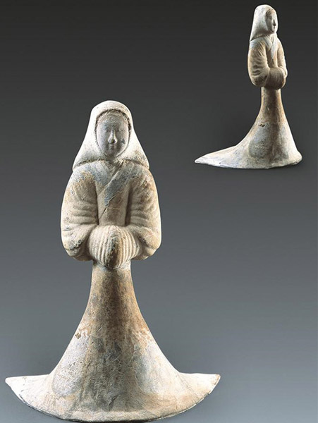       汉唐时期女子陶俑