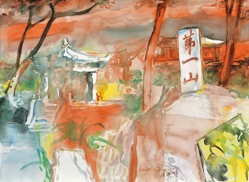 林泽洪　故乡记忆1——秋映清源　76×56cm