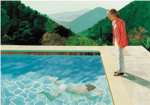 大卫·霍克尼 有两个人的游泳池 1971年