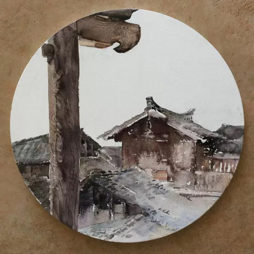 《岁月无痕》 水彩作品