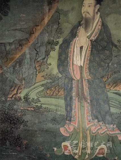 《文殊菩萨》旁的信士十分秀气