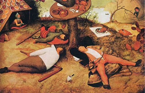 ▲老彼得·勃鲁盖尔 Pieter Bruegel the Elder - 安乐乡 The Land of Cockaigne