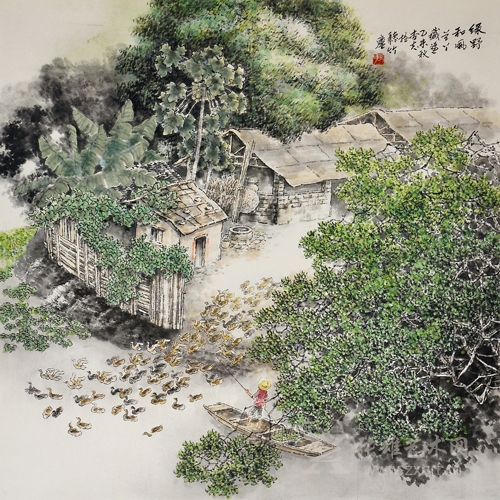 绿野和风 68x68cm 2015年