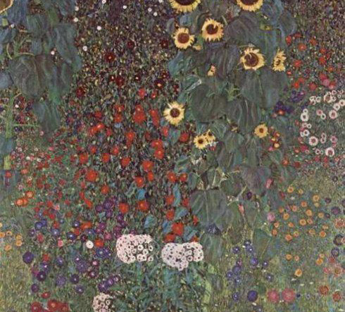   克林姆特的《花园里的向日葵》
