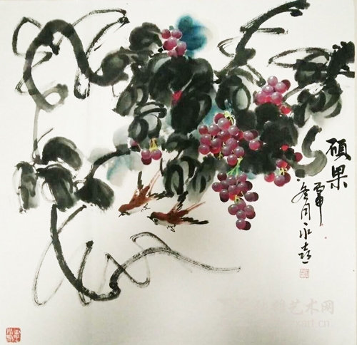 沈永喜花鸟画作品