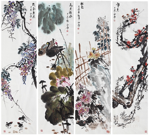 沈永喜花鸟画作品