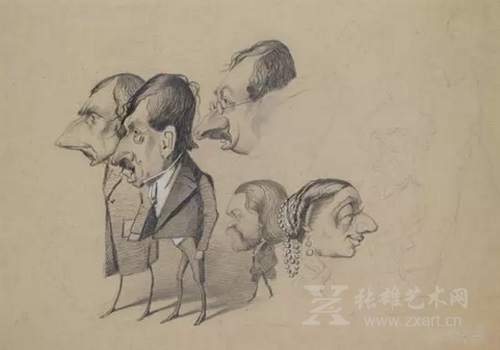 克劳德·莫奈 《戏剧小潘神》 漫画 1869年