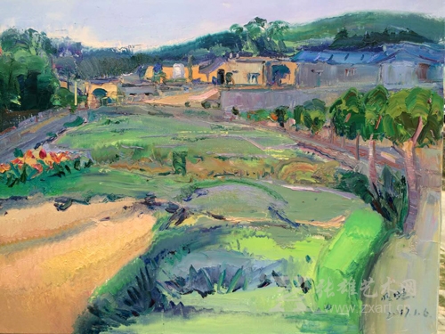 李明旺《顶上之春》60x80cm