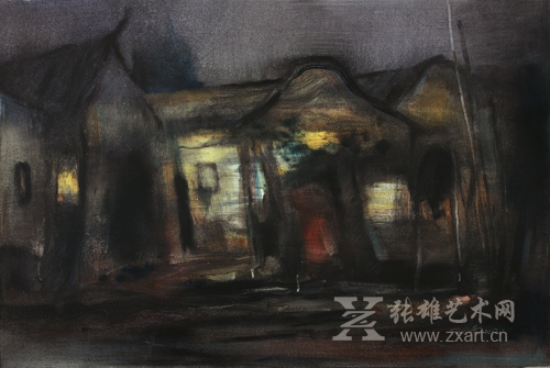 《长汀漫记之六》水彩 51.5x77.2(cm)姚波 2017