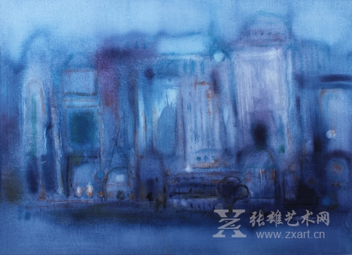 《规划-山水•不夜》水彩 56x77(cm)姚波 2017