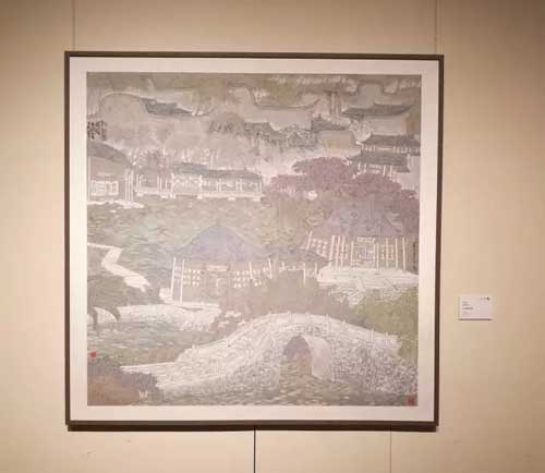 《轩窗满翠微》 181X181cm