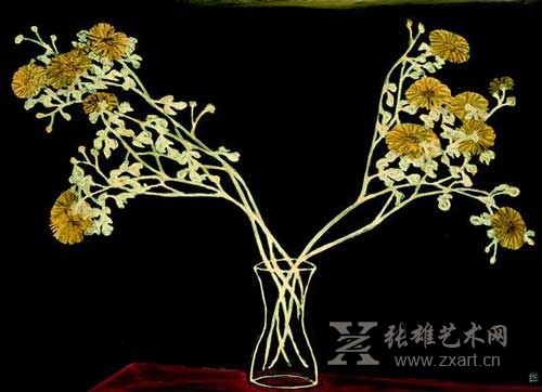 常玉 《瓶菊》 1950 年作