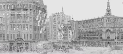 南京路上的四大公司   220×500cm  2014   