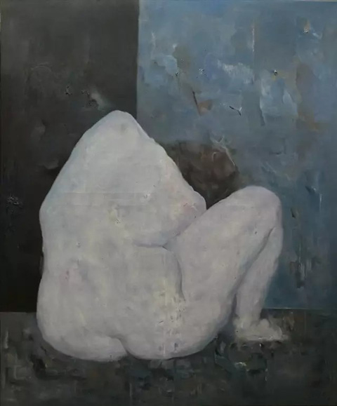 陈艳男丨默 1丨油画丨120×100CM丨2016年