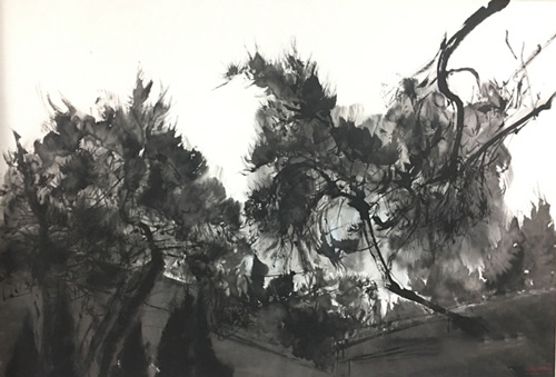   徐加存 《树丛系列之一》 68×100cm 纸本水墨 2015