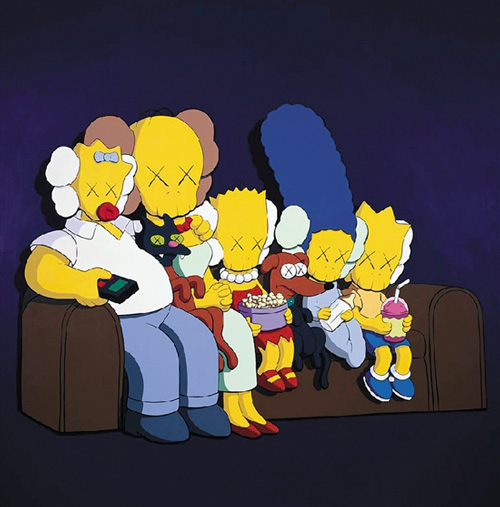 卡瓦斯 无题（卡普森一家）（KIMPSONS） 203.2×203.2cm 布面丙烯  2004年 私人收藏 纽约