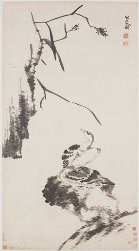 八大山人 双雁图