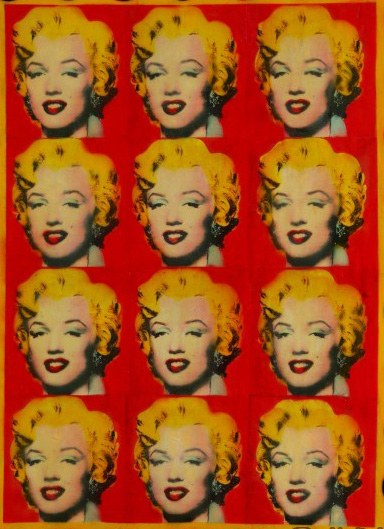  Marilyn 12 fotogramas 《梦露12帧》材质 帆布丝网印刷