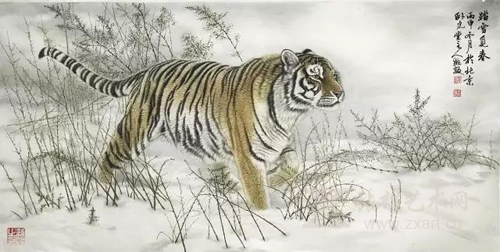 踏雪觅春 67X138cm