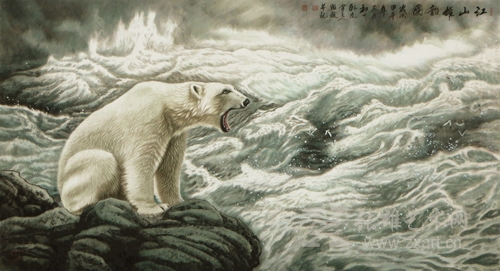 江山雄韵图 97x180cm