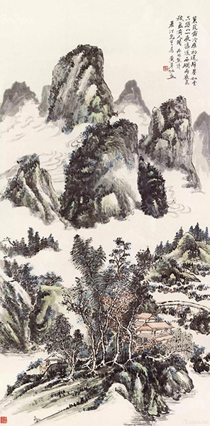Lot0228 黄宾虹《雨过西涧》 成交价: RMB 5,750,000