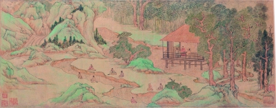   兰亭修禊图（国画） 27×146厘米 明 文徵明