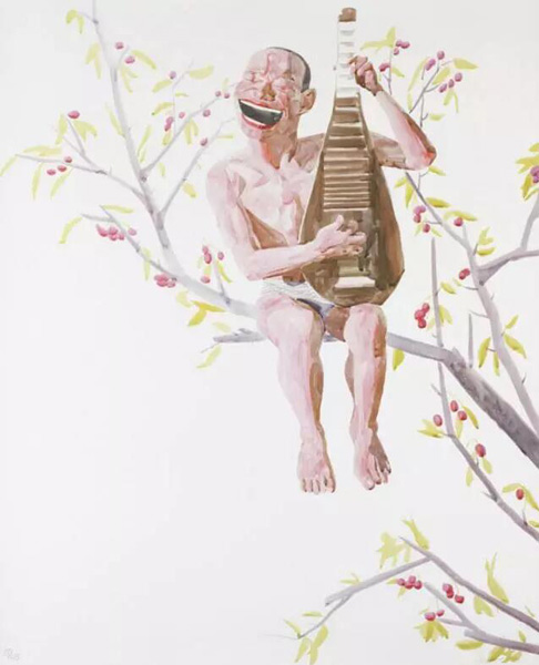 岳敏君（中国，1962年生)，《无题》。2006年作。平版印刷，110 x 90 cm.。估价: 3,000–5,000美元。