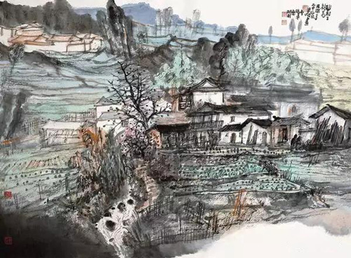 《东湖写生之一》 纸本设色70×50cm 2016年