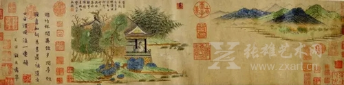 钱选 王羲之观鹅图