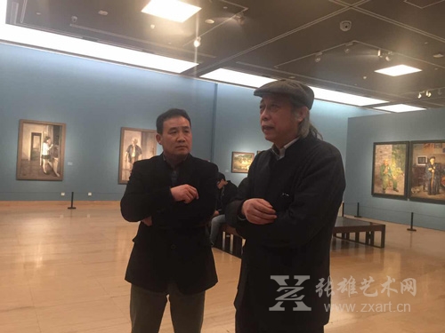 孙文刚与中国美术馆副馆长胡伟先生