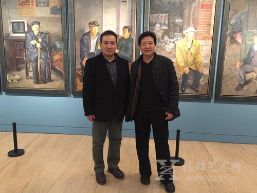 孙文刚与中国美术馆副馆长张子康先生