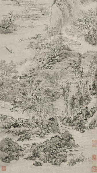         髠残　禅机画趣轴（局部）
