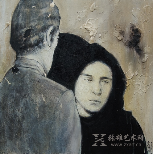 沉默的女子   60X60CM 布面油画 2015