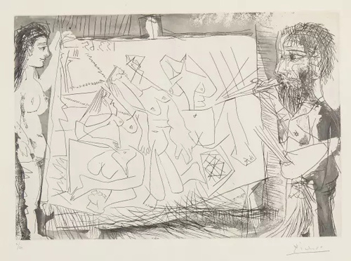 毕加索 西班牙Miguel Marcos画廊 | Dans I'atelier  32.5 x 47.5cm