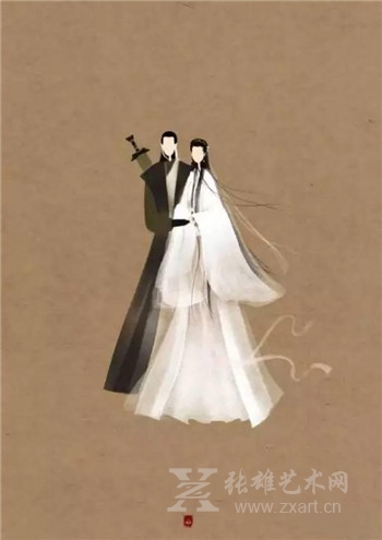 网红插画师笔下的“无脸画”