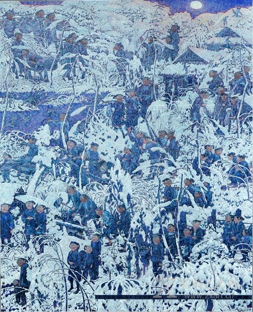 腊月  2004年 纸本设色  210X230cm  陈孟昕