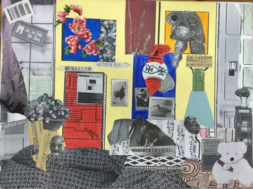 安娜 丨家丨丙烯·综合材料丨40×30CM丨2017年