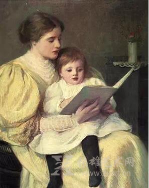 弗雷德里克•沃伦•弗雷尔 《母亲与孩子读书》