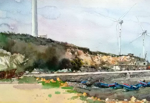  风车岛一角        31 x 41cm 