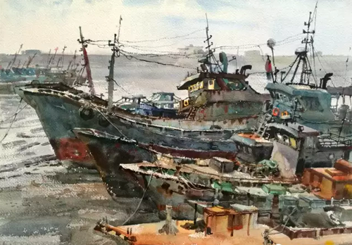   待发之三       31 x 41cm 
