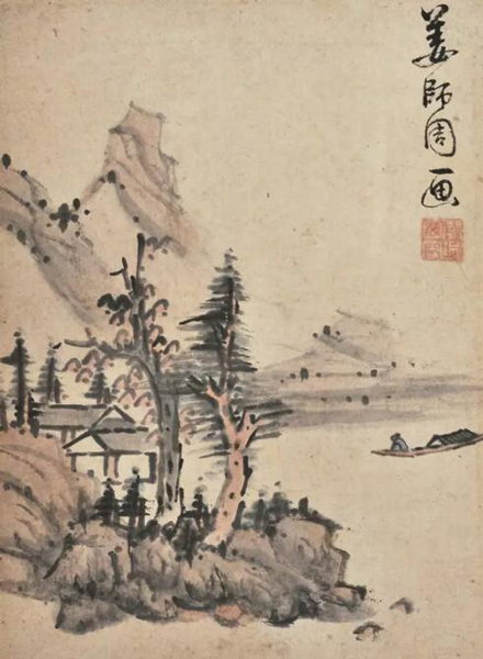 （三）姜师周画。    钤印：毂城山叟